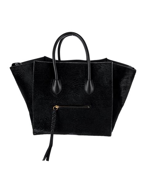 celine black astrakhan pony hair medium phantom tote bag|Celine Black Pony Hair Astrakhan Medium Phantom Tote Bag.